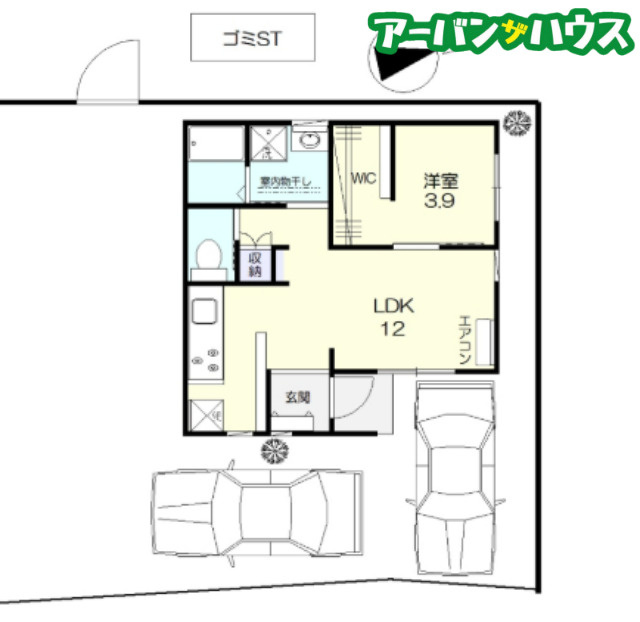 岡山市南区新保の一戸建ての間取り