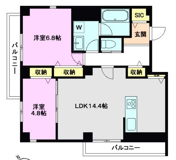 【間取り】 | ジャルダン　デ　グリシーヌ