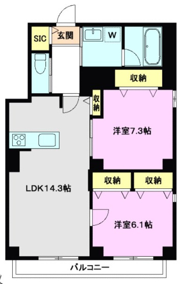 【間取り】 | ジャルダン　デ　グリシーヌ