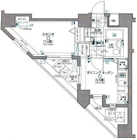 日神デュオステージ笹塚東館の間取り