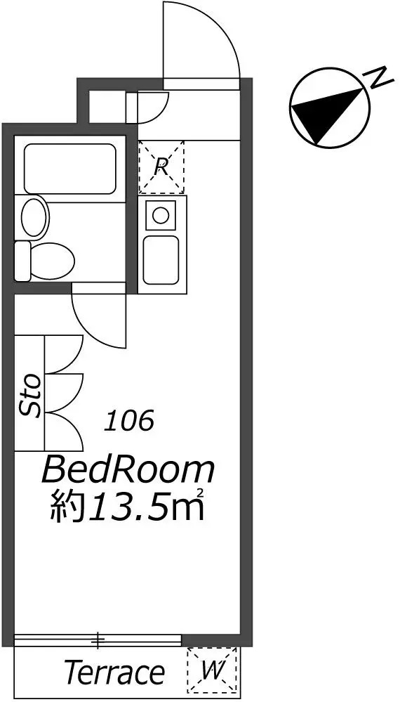 AP629 メゾン・ド・ソフォラ 106の間取り|



