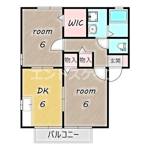 ニューポワールAの間取り|高崎、前橋エリアのお部屋探しはエンドスケープまで！お客様の理想お聞かせ下さい♪