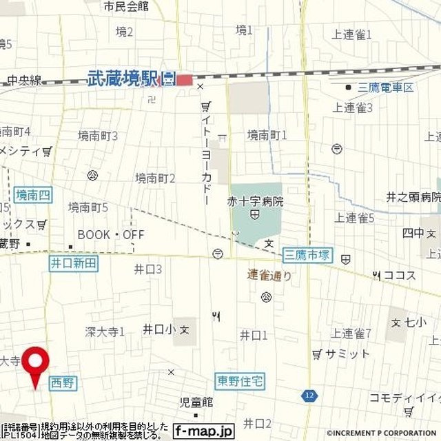 メゾン大野Ⅲの地図