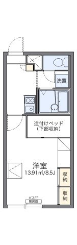 レオパレス西野Ⅱの間取り