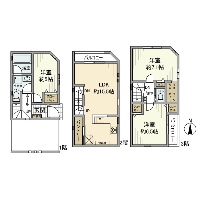 大森西戸建の間取り