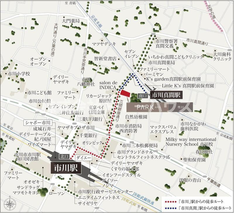パークアクシス市川の区画図