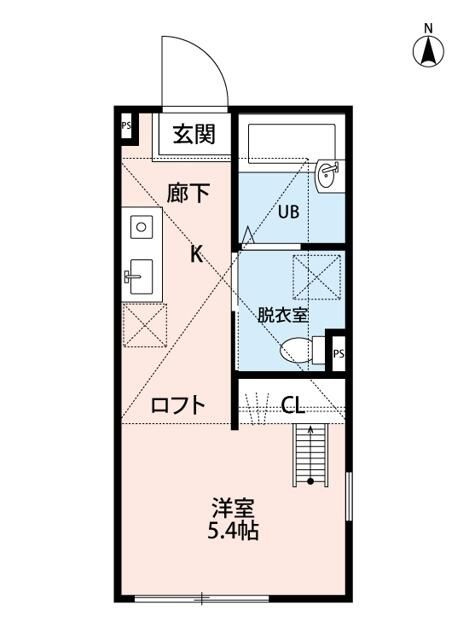 横浜市西区藤棚町２丁目のアパートの間取り