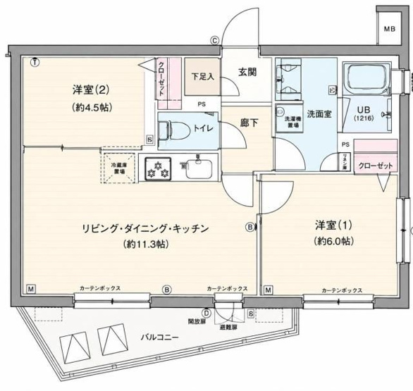 【間取り】 | ＧＥＮＯＶＩＡ三軒茶屋ｇｒｅｅｎｖｅｉｌ