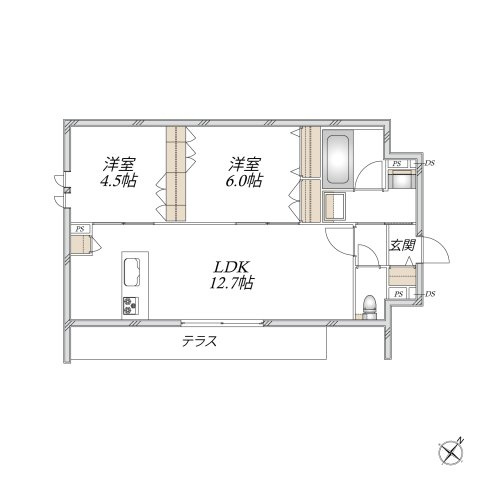 グリシーヌの間取り