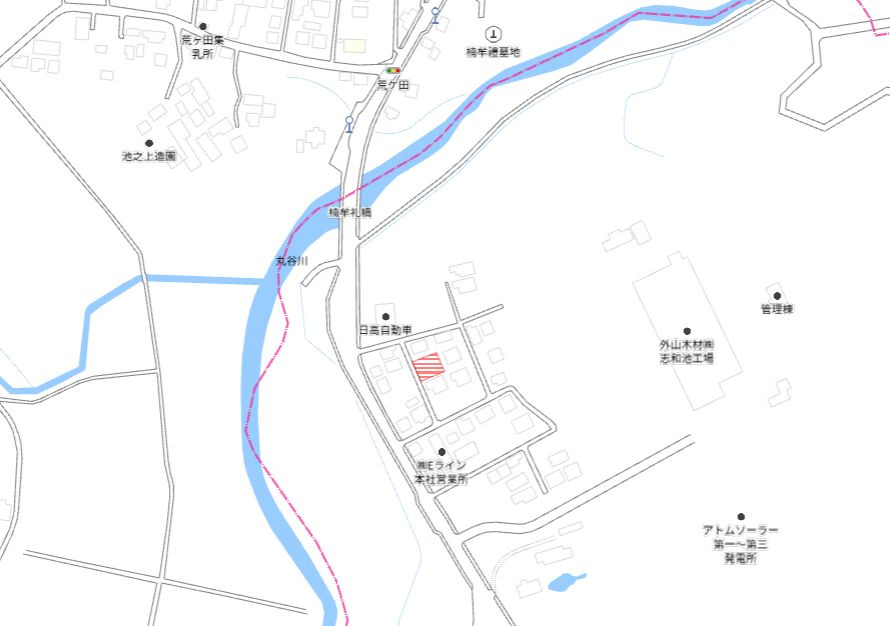 都城市上水流町の売地の土地図