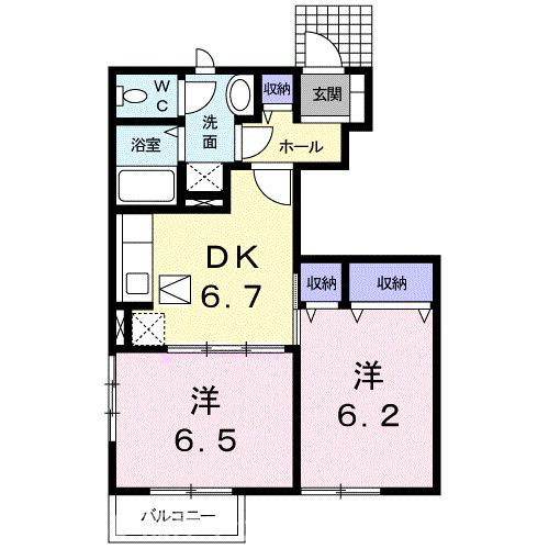 【間取り】 | シャイニング　ローズＡ棟