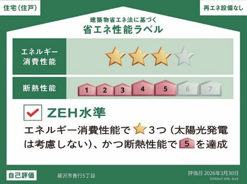 【省エネ性能ラベル】 | 藤沢市善行5丁目 新築戸建 全2棟