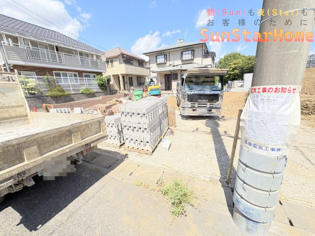 【サンスターホーム現地販売物件】羽村市栄町2丁目　オール電化新築戸建1号棟の外観