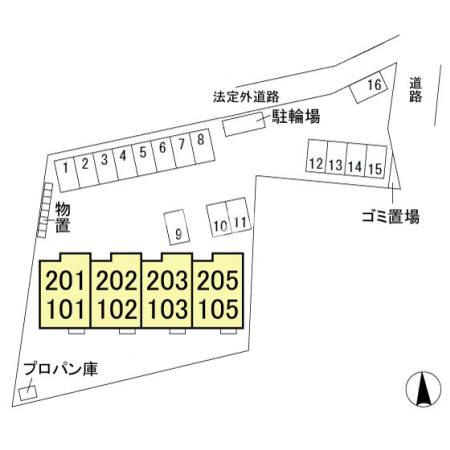 グランソレイユの区画図|高崎、前橋、伊勢崎エリアのお部屋探しはエンドスケープまで！お客様の理想お聞かせ下さい♪