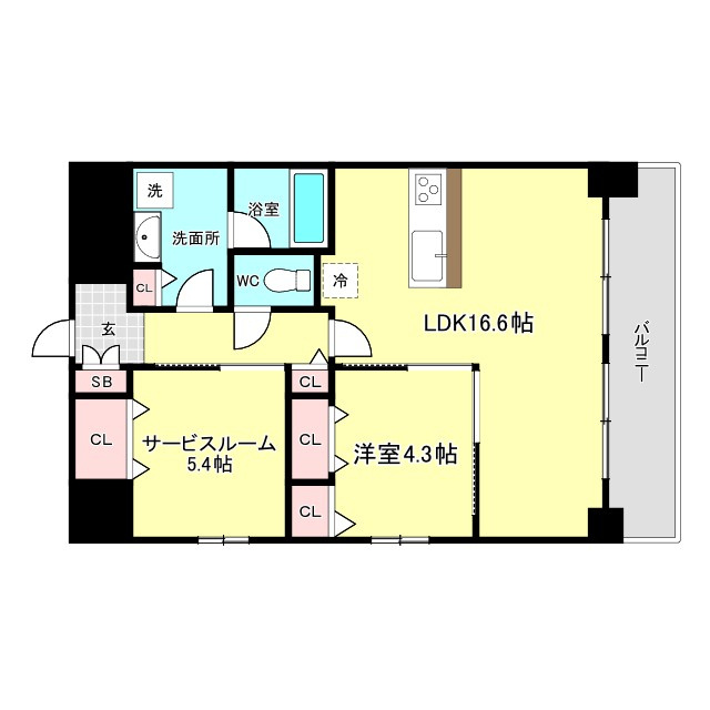 Vesta京町堀の間取り