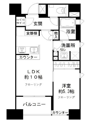 パークリュクス築地の間取り|間取りです。