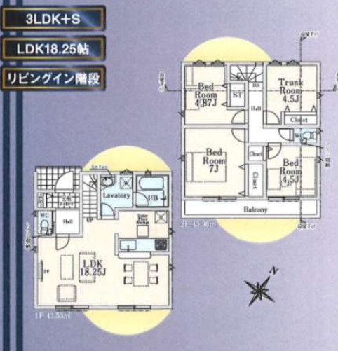清瀬市中里第23　全13棟の間取り