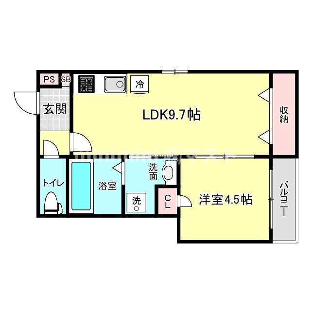 ALEGRIA南市岡の間取り