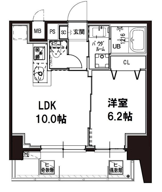 メゾンドアーク南大井の間取り|間取りです。