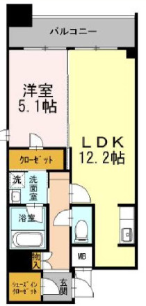 カスタリア堺筋本町の間取り