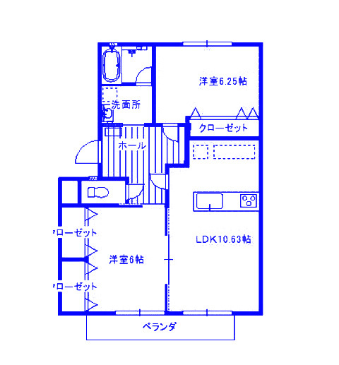ベルメナージュAKBⅡの間取り