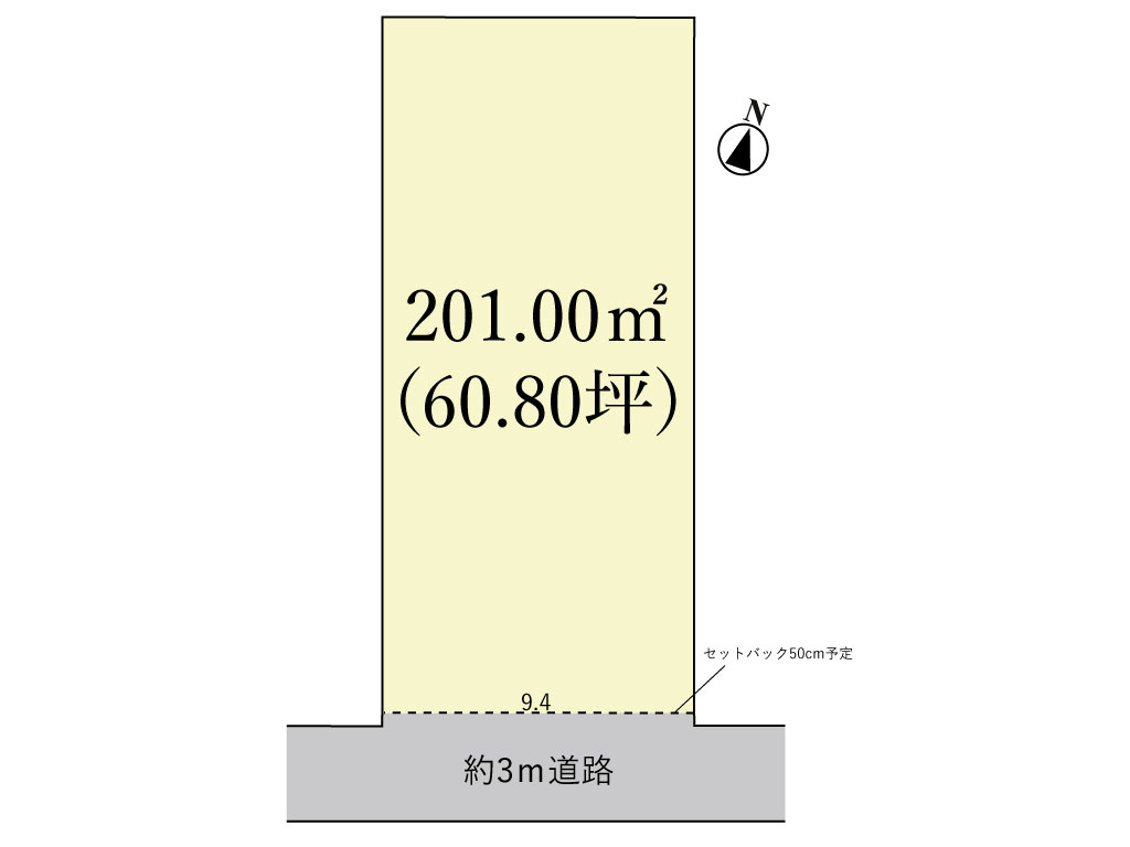 四日市市天カ須賀3丁目の土地図