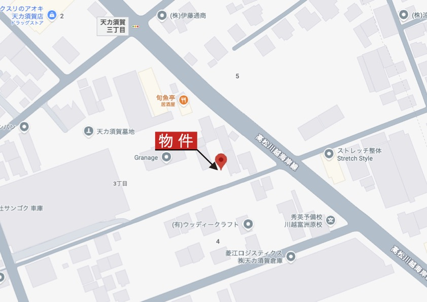 四日市市天カ須賀3丁目の地図|詳細Map