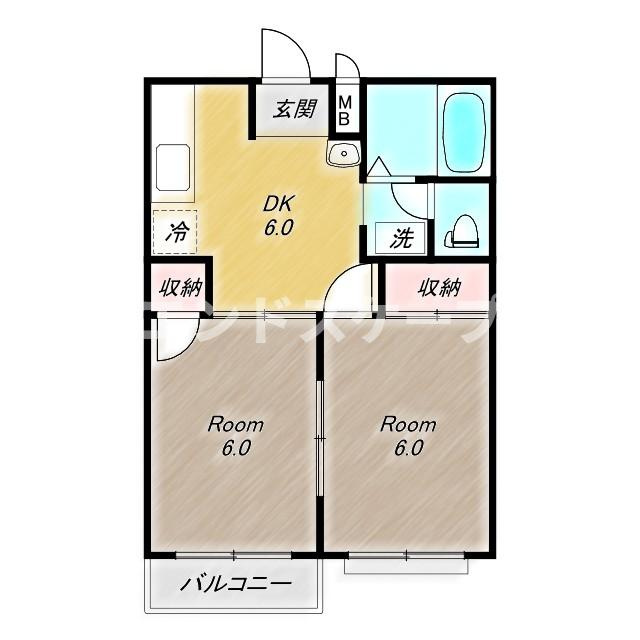 コーポウイングの間取り|高崎、前橋のお部屋探しはエンドスケープまで！お客様の理想お聞かせ下さい♪
