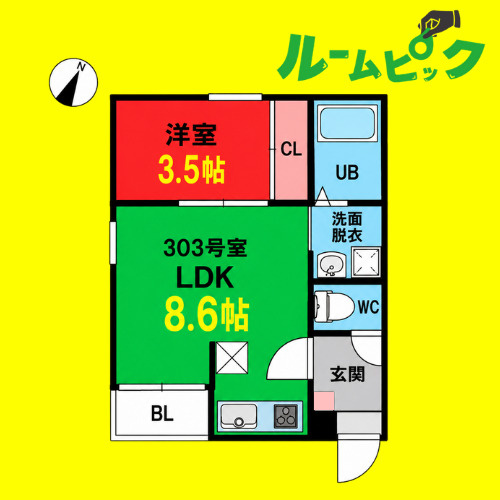 REGALESTささしまライブ　名古屋市賃貸　仲介手数料無料の間取り