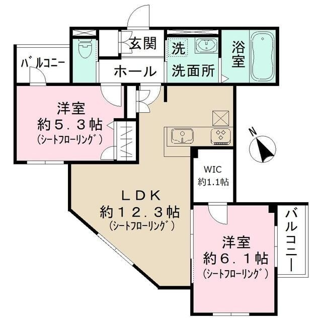 グランドール豪徳寺Ｖの間取り