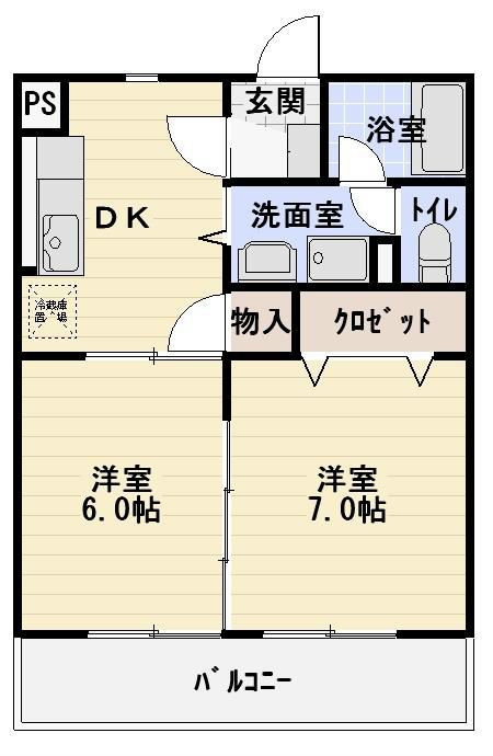 フォンテーヌＳ の間取り