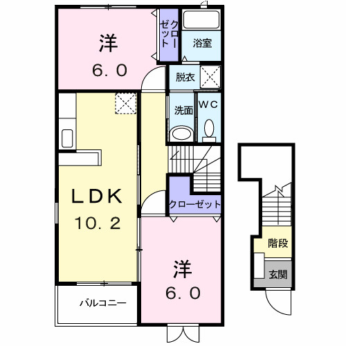 シャトーグラース弐番館の間取り