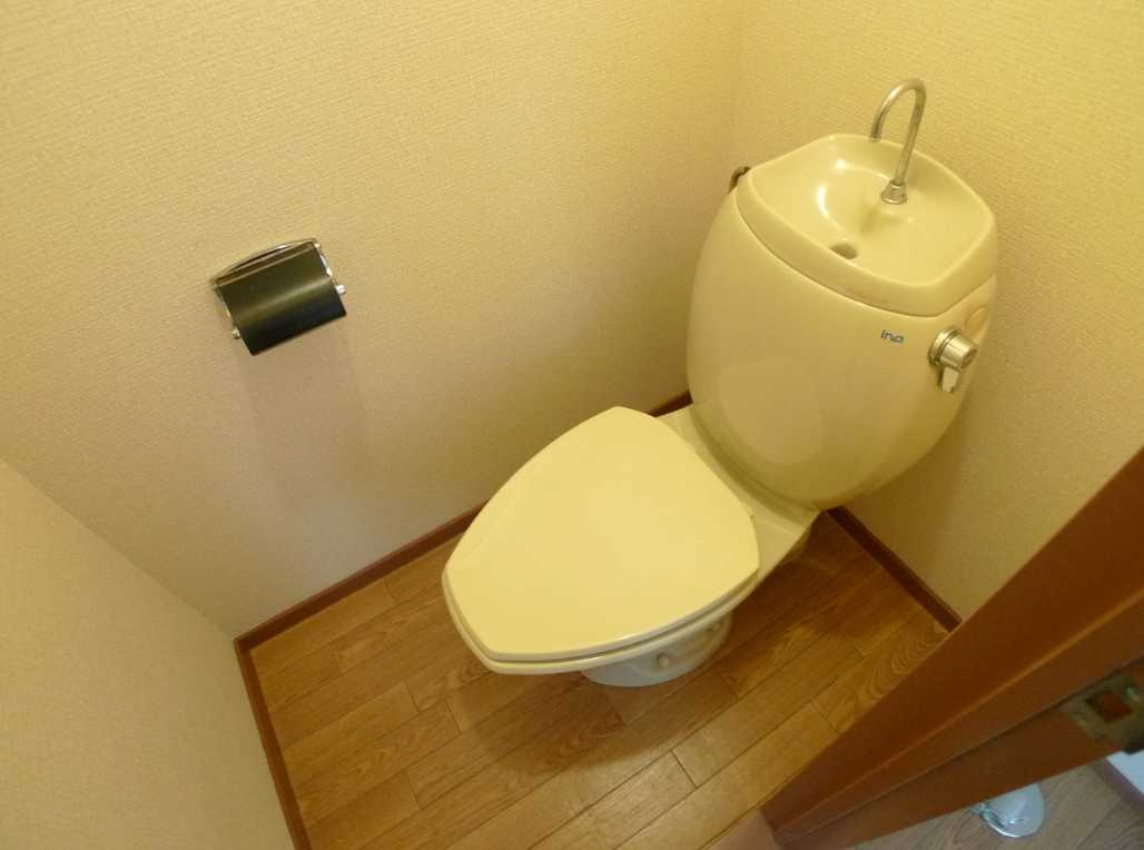プラムハイツA棟　南向き　最上階　バストイレ別のトイレ