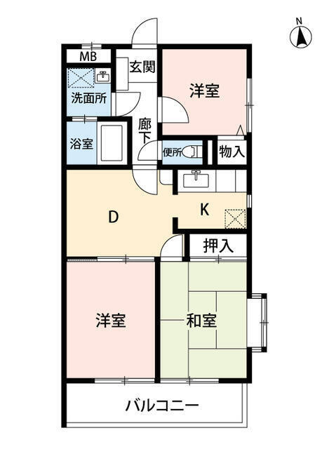 ハイネス東村山の間取り