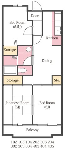 サンライフ南大塚B棟の間取り