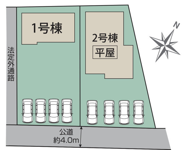 【区画図】 | 吉見町久保田　新築戸建　全2棟　1号棟