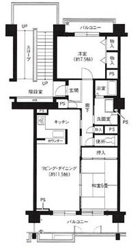 大阪市阿倍野区旭町２丁目の賃貸マンションの間取り