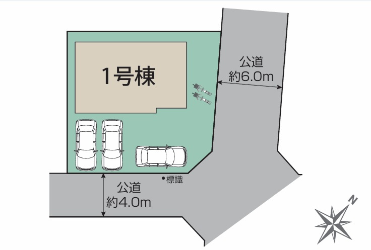 仲介手数料無料　入間市東町７丁目　新築戸建　全１棟の区画図