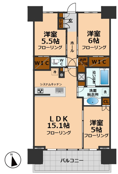 【間取り】 | シティテラス杉並方南町サウス