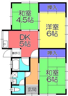 【間取り】 | 聖和町川口邸（1）1号室