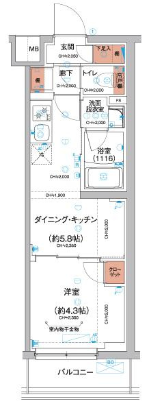 ハーモニーレジデンス羽田天空橋の間取り