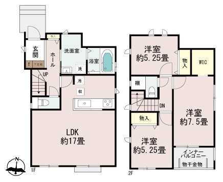 読谷村伊良皆（全2棟）A号棟の間取り|A号棟　