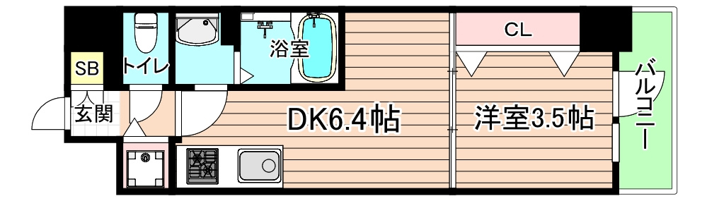 大阪市都島区都島北通１丁目の賃貸マンションの間取り