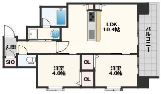 スプランディッド玉造の間取り