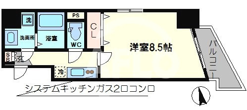 アドバンス難波レーヴの間取り|アドバンス難波レーヴ　開放的な間取り　