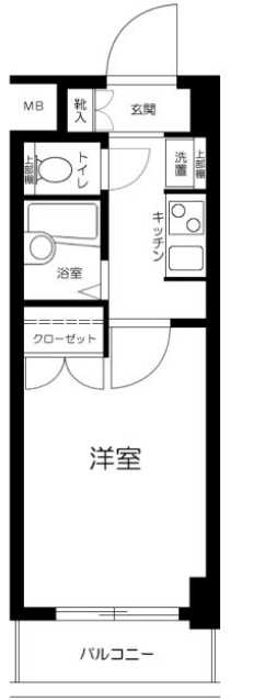 フェニックス三軒茶屋　駅近　分譲賃貸　バイク置き場の間取り