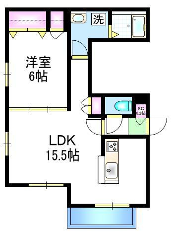 クオリア東長崎の間取り|★角部屋２面採光★