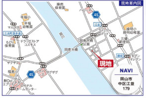 岡山市中区江並６期の地図