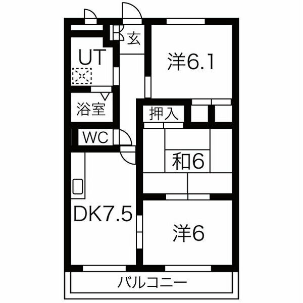 エクセルメゾンAの間取り