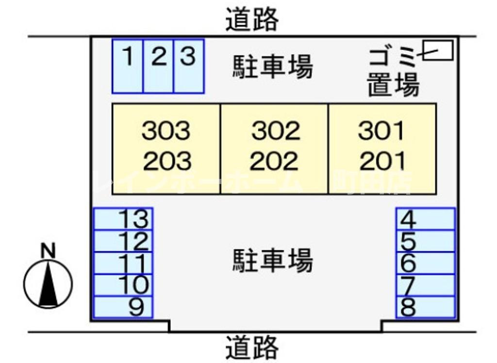 エイムフルあさぎ※初期費用分割あと払いサービス利用可能物件の区画図